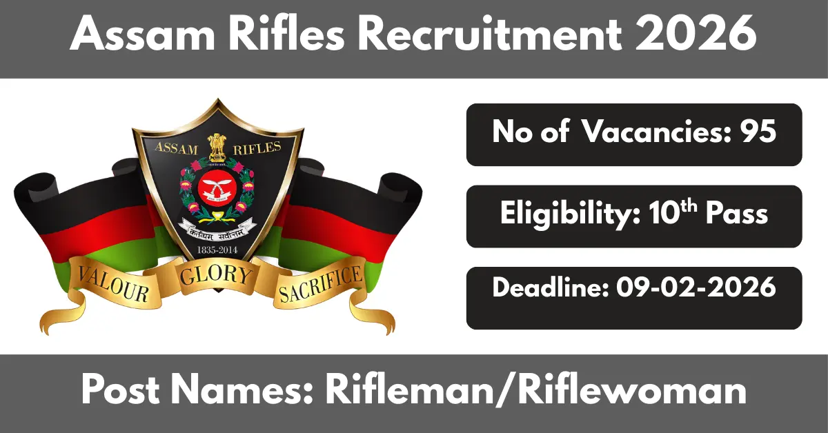 Assam Rifles Rifleman 2026 Recruitment