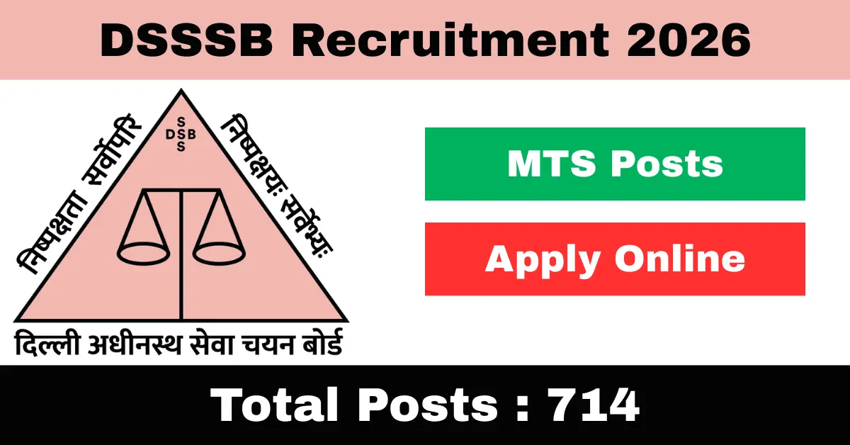 DSSSB MTS Recruitment 2026
